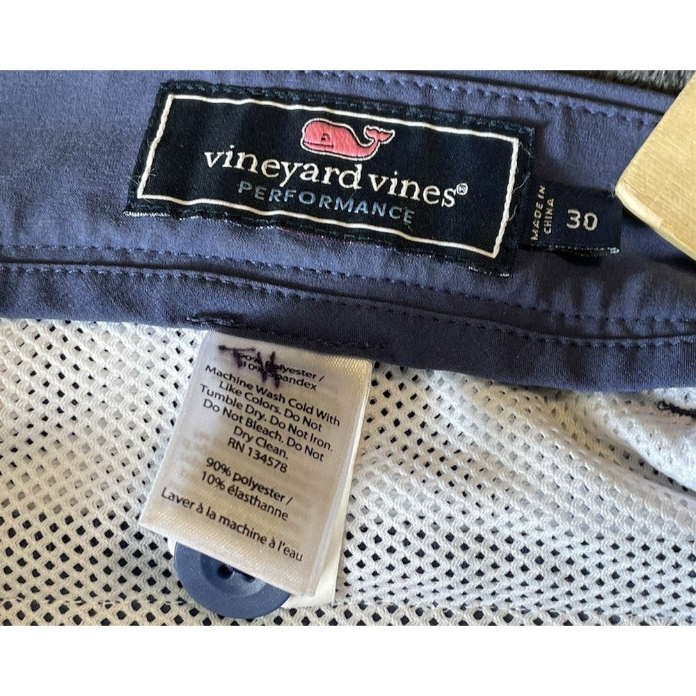 VINEYARD VINES Shorts Mens 30 Breaker‎ 8" Chino Golf Performance Stretch Blue - Picture 6 of 8